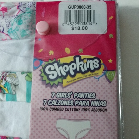 Shopkins "Once You Shop" Girls Panties 7 Pk NWT - Picture 7 of 8